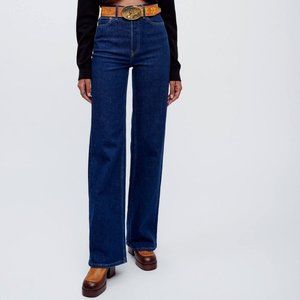 REDONE Comfort Stretch Ultra High Rise Wide Leg Jean 70s style